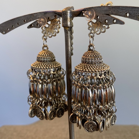 Coin Statement Earrings - Picture 3 of 4